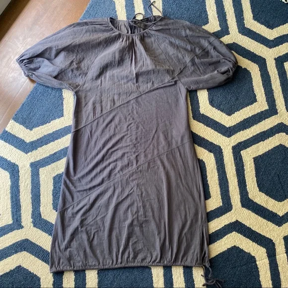 🐚 ZARA CONTEMPORARY MIDNIGHT BLUE LOOSE FIT PARTY SHEER MAXI DRESS! - Picture 6 of 12